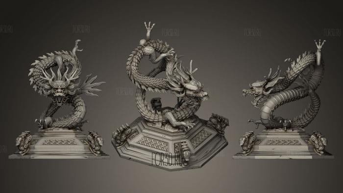 Dragon urn stl model for CNC